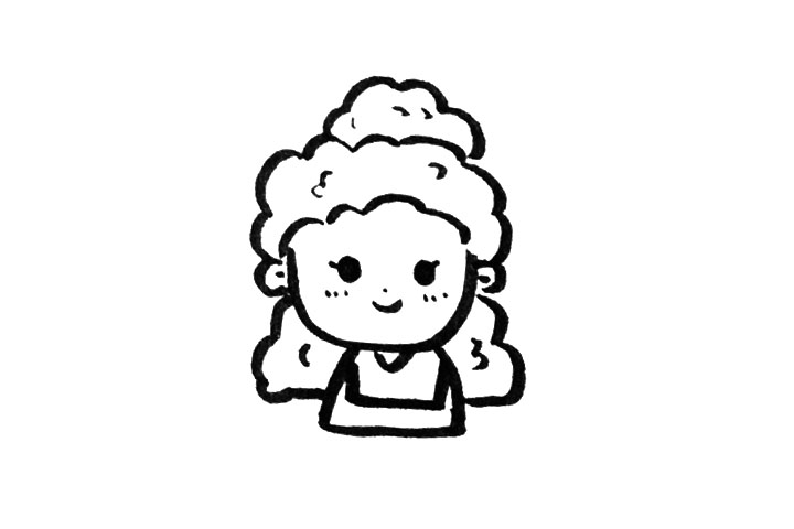 一组可可爱爱人物简笔画-图1