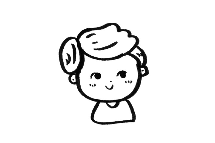 一组可可爱爱人物简笔画-图6