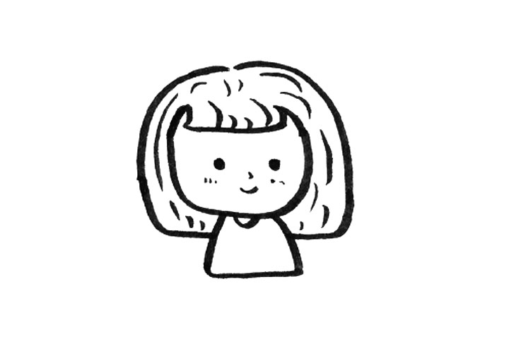 一组可可爱爱人物简笔画-图14