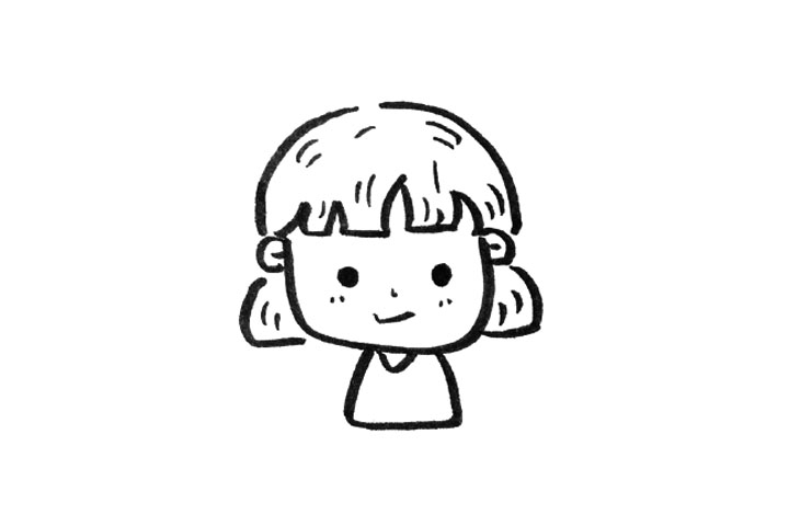 一组可可爱爱人物简笔画-图25