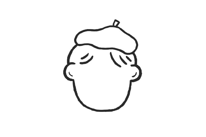 简单的小女孩头像简笔画画法-图2