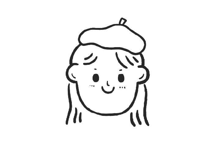 简单的小女孩头像简笔画画法-图3