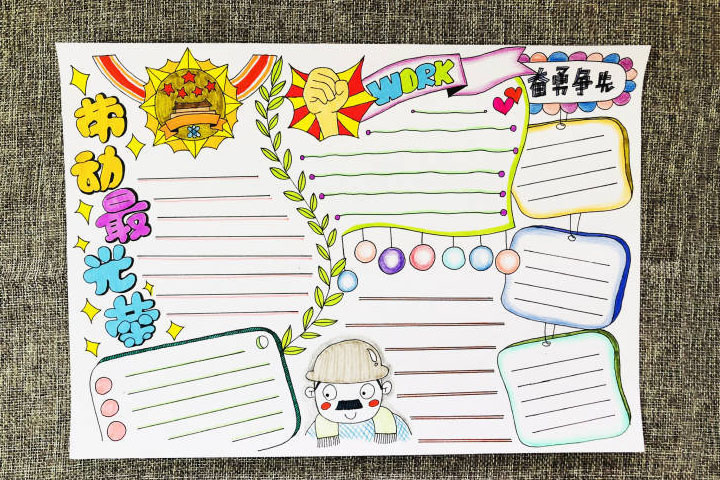 五一劳动节手抄报设计参考-图8