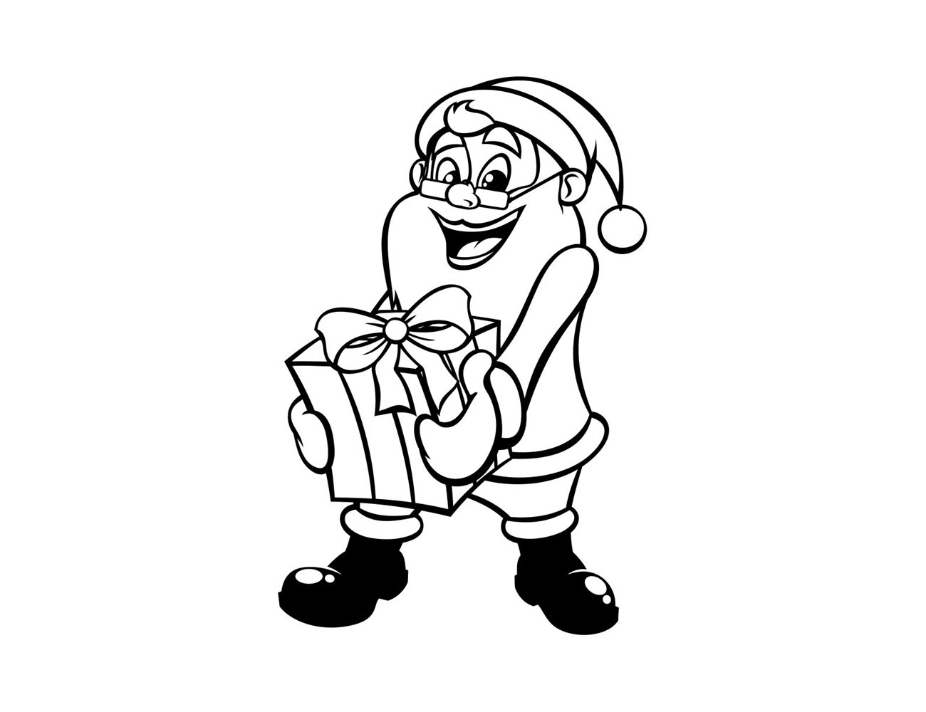 2张简单好画的圣诞老人简笔画-图1