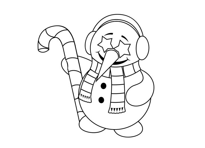 4张表情不同的雪人简笔画-图3
