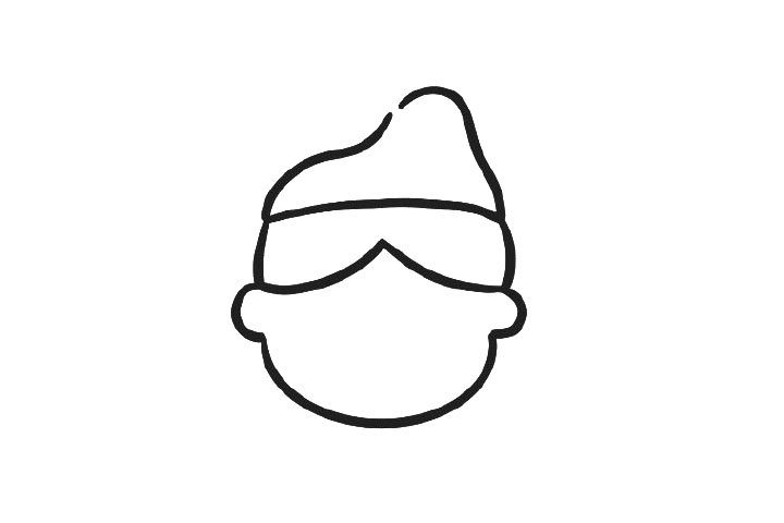 简单可爱小男孩简笔画画法-图2