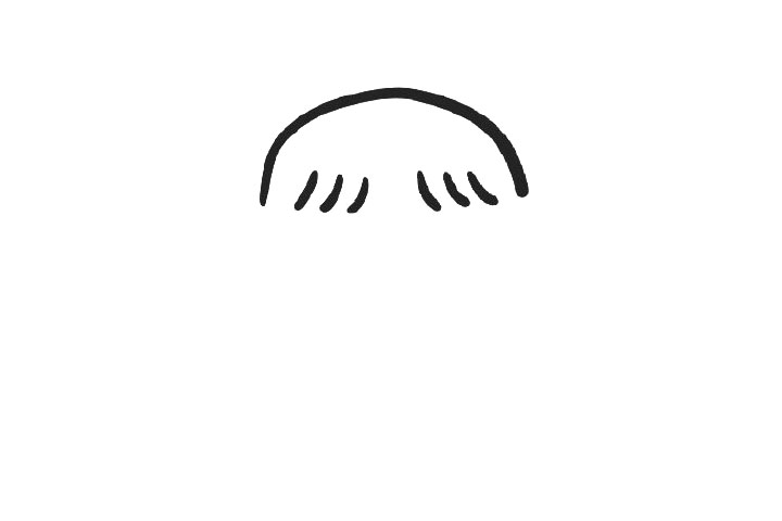 超简单戴眼镜的小男孩简笔画画法-图1