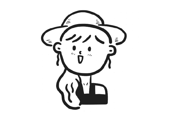 戴帽子的小女孩简笔画画法