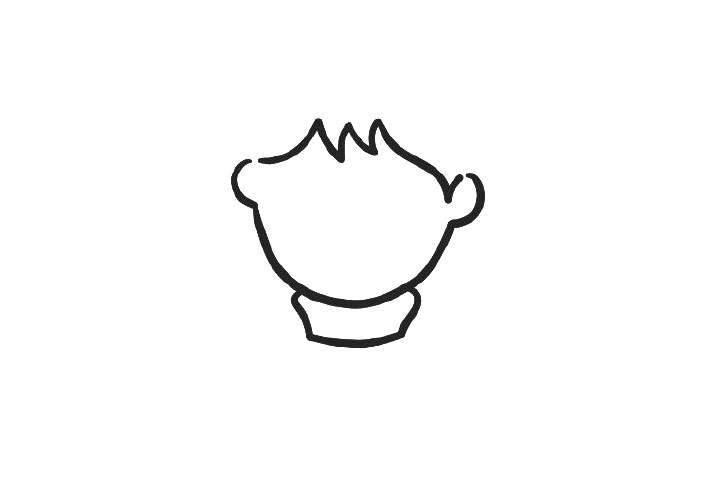 开心的小女孩头像简笔画-图2