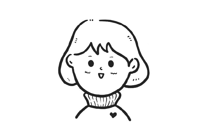 开心的小女孩头像简笔画