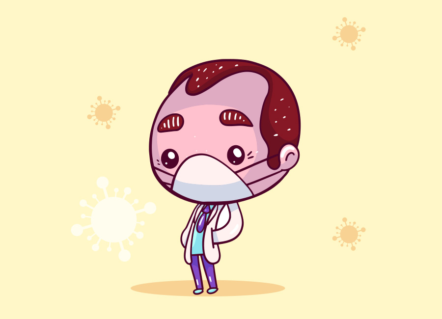 9张抗击疫情的医生和护士简笔画-图4