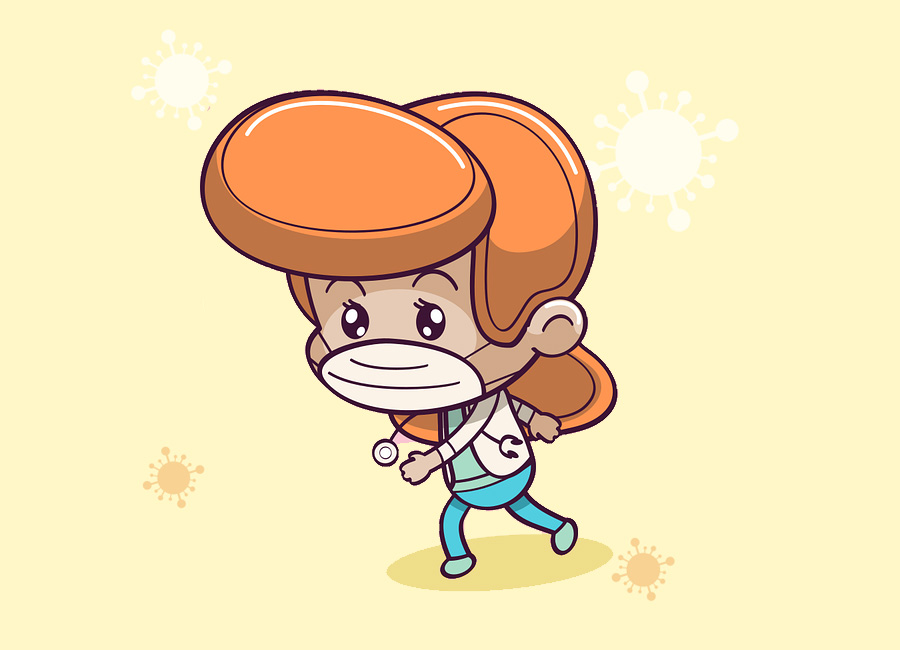 9张抗击疫情的医生和护士简笔画-图9