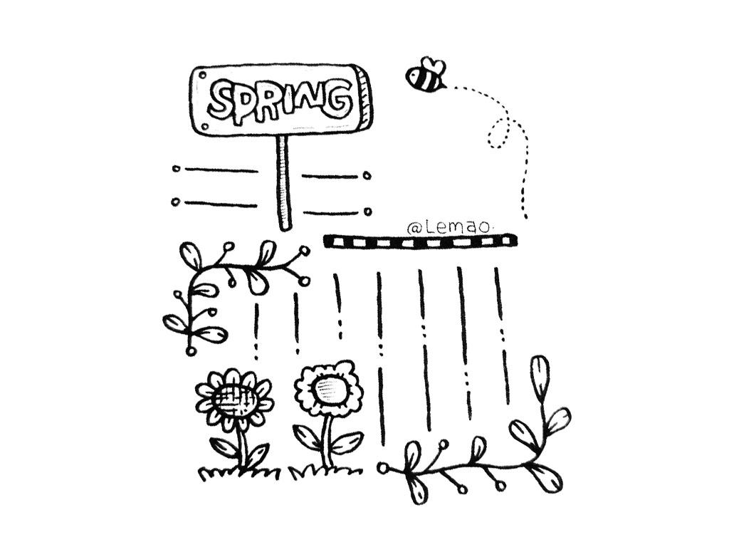 春天手帐手抄报排版-图7