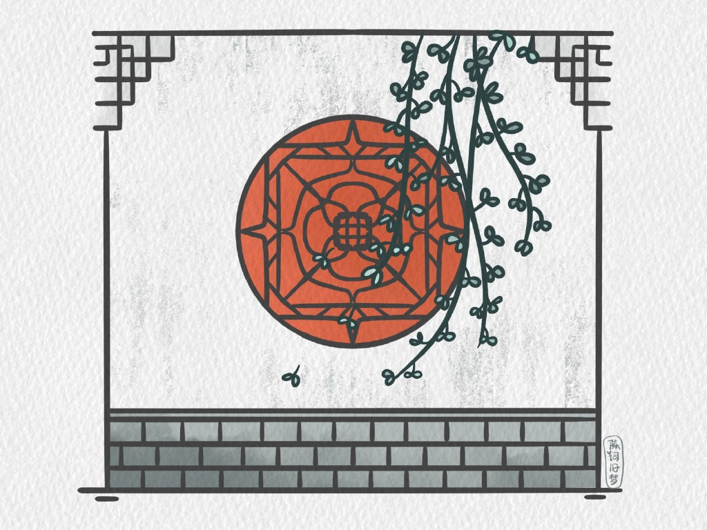 梦回江南 园林风景简笔画图片-图6