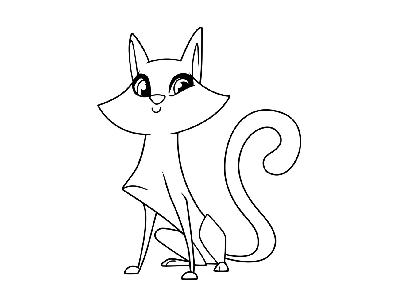 超狗和超猫简笔画图片-图1