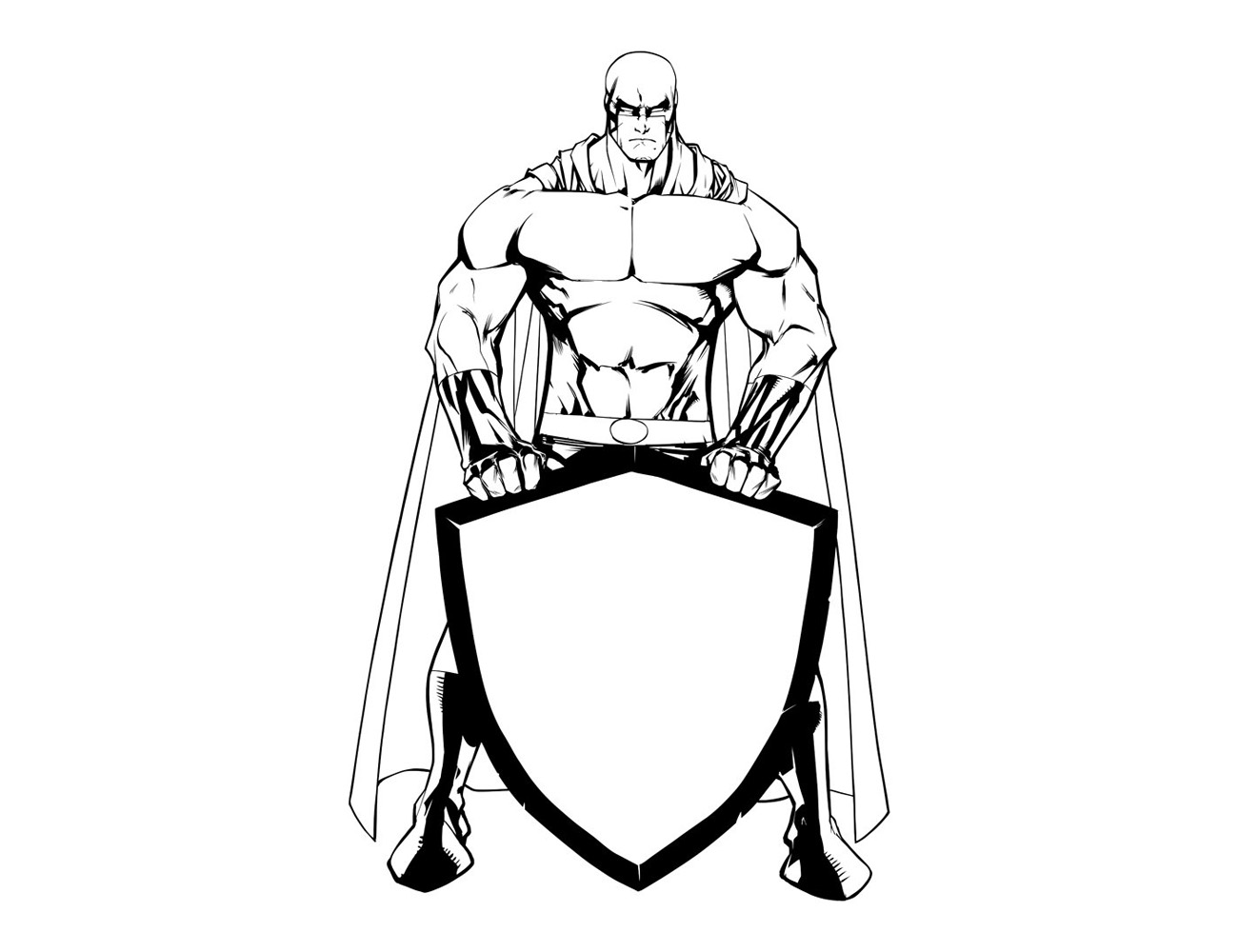 超级英雄系列-男超人简笔画图片-图3