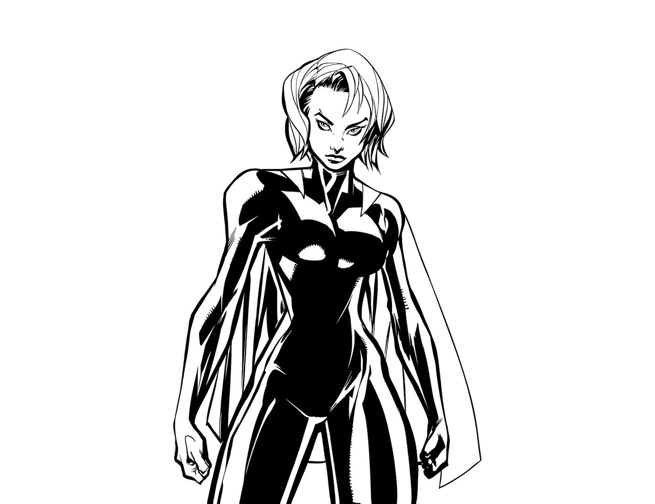 超级英雄系列-女超人简笔画图片-图5