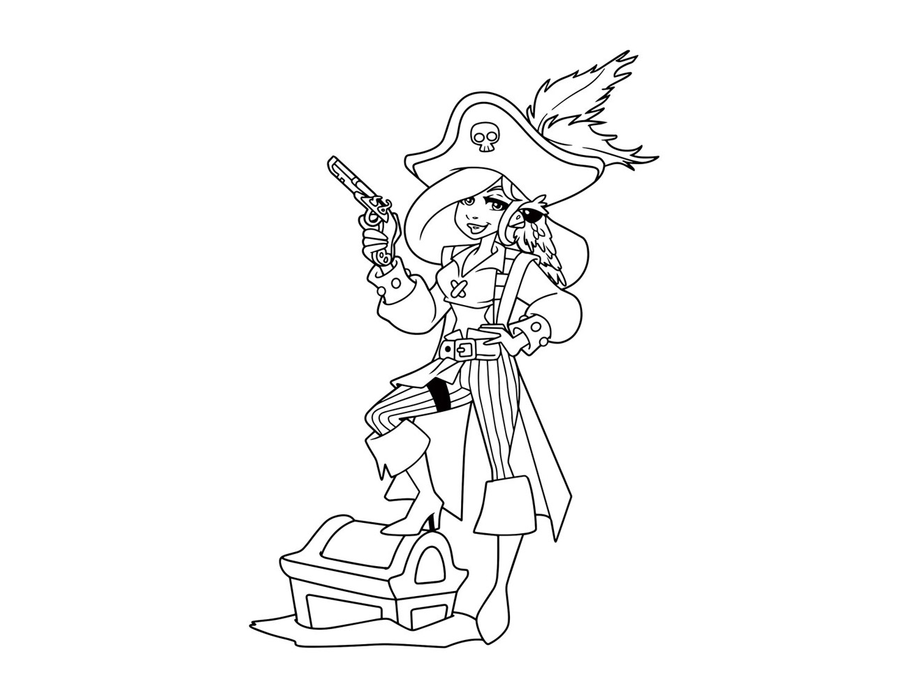 小海盗简笔画图片-图3