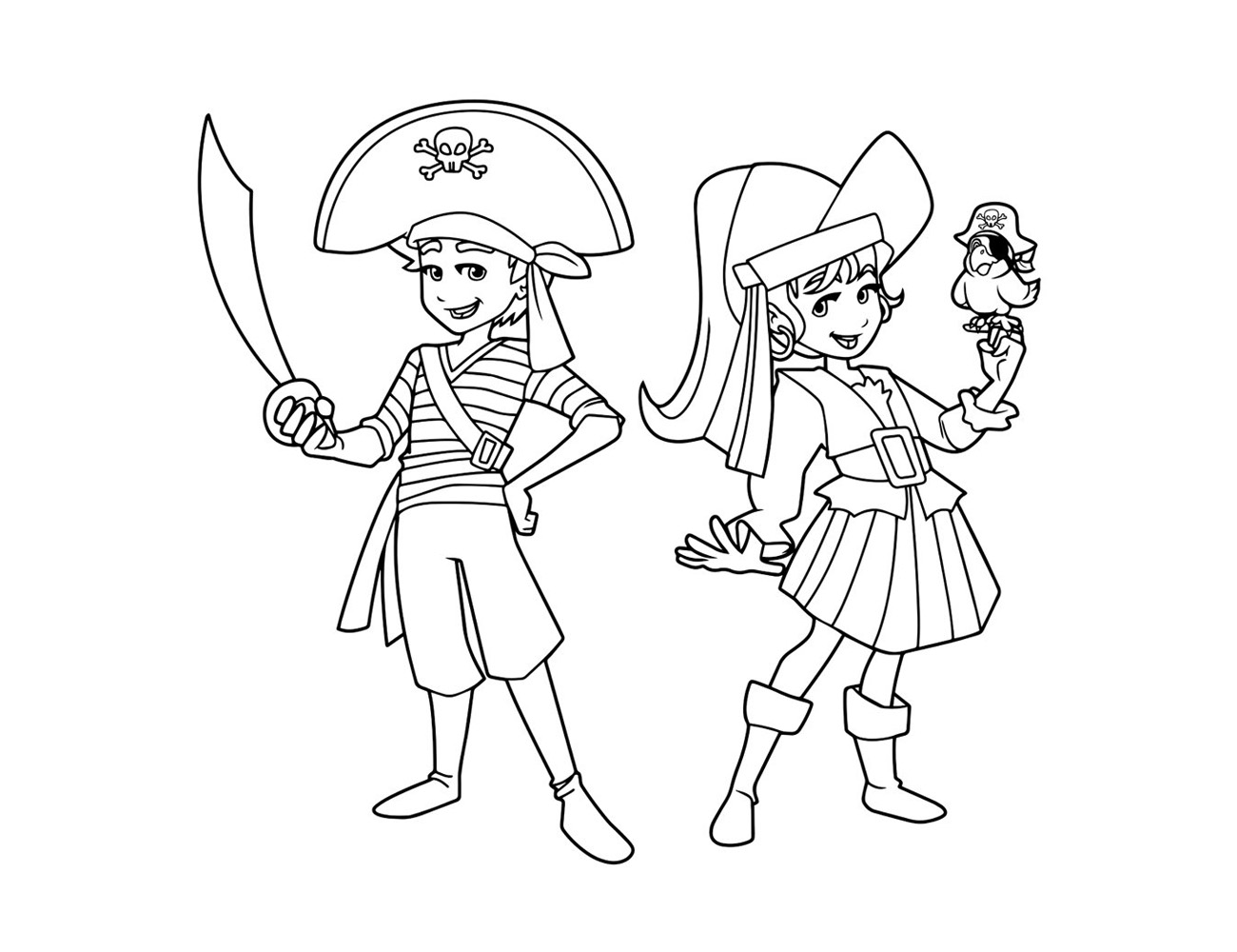 小海盗简笔画图片-图5