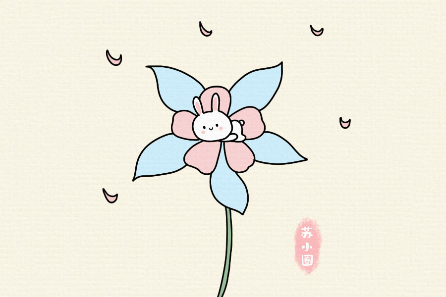 简简单单的一组小兔子-图1