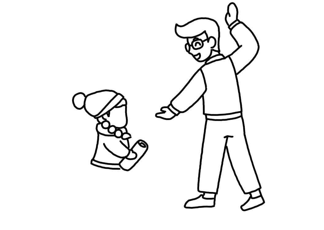 春节简笔画 贴春联-图3