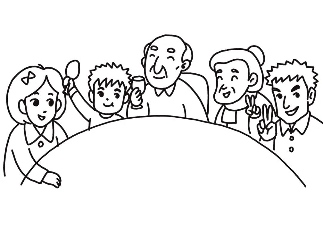 春节简笔画 团聚-图4