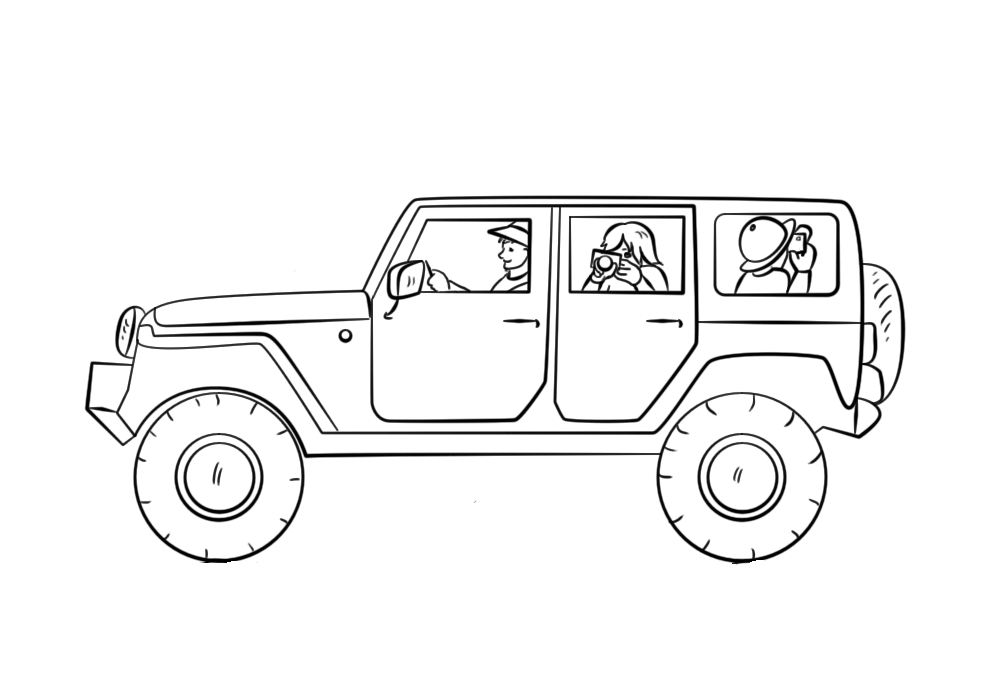 5张吉普车简笔画图片-图5
