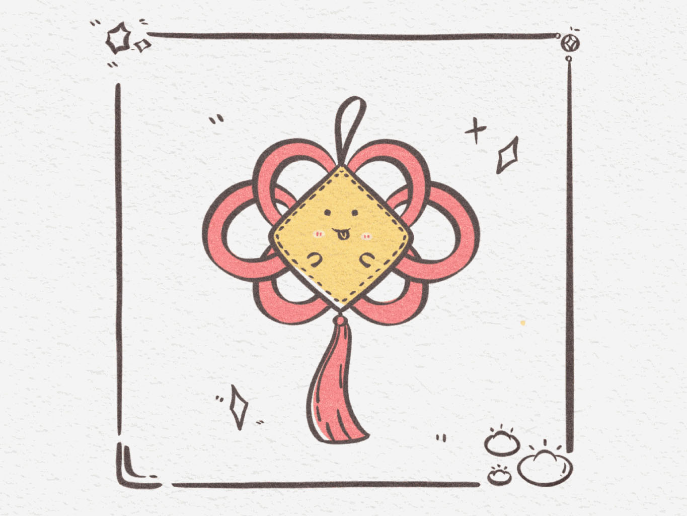 可爱的新年主题简笔画-图1