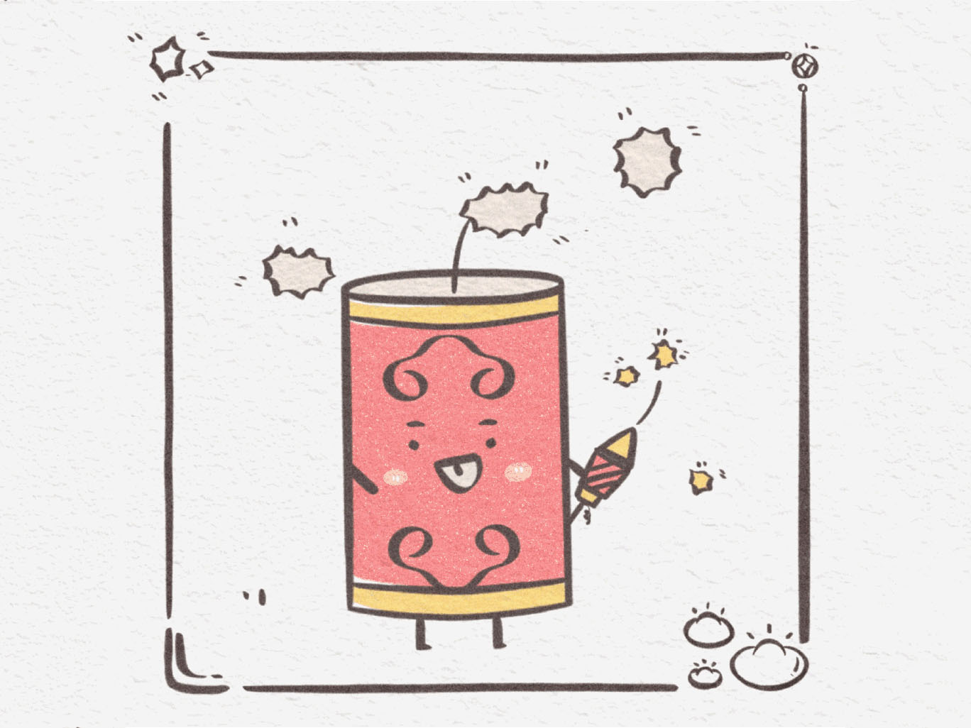 可爱的新年主题简笔画-图7