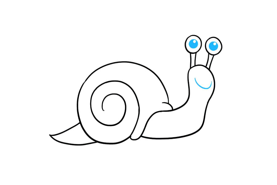 如何画蜗牛简笔画-图9