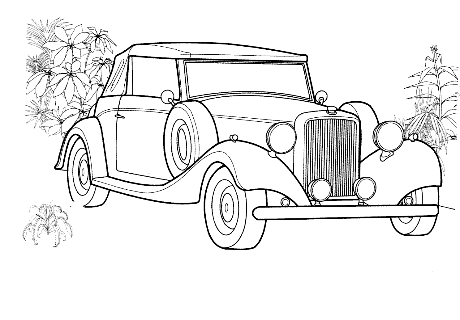 9张老爷车的简笔画图片-图7