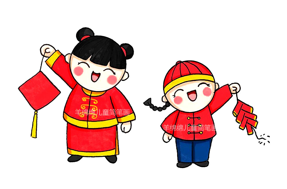 中国娃简笔画