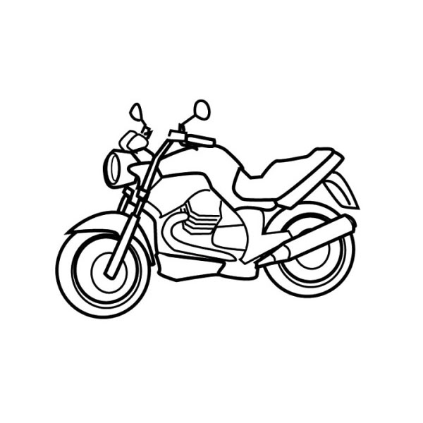 摩托车简笔画