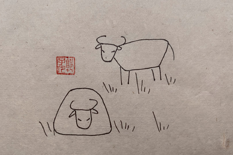 一组牛的简笔画图片-图5