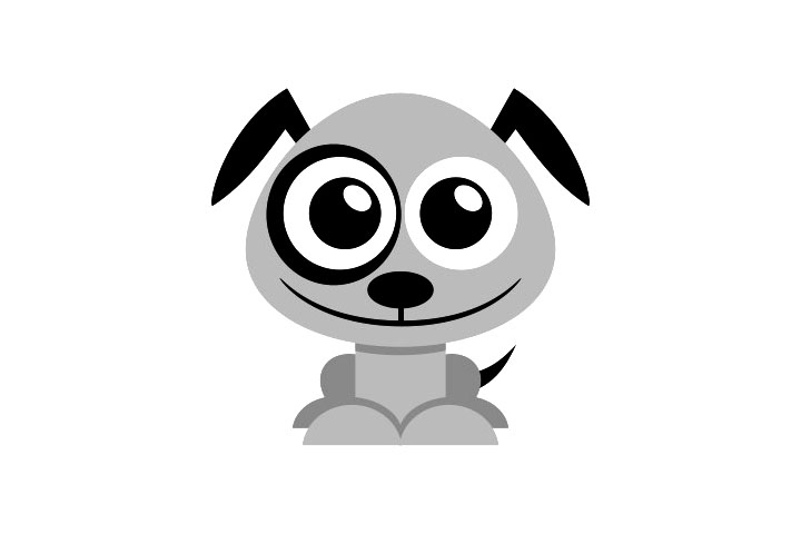 一只简单的可爱小狗