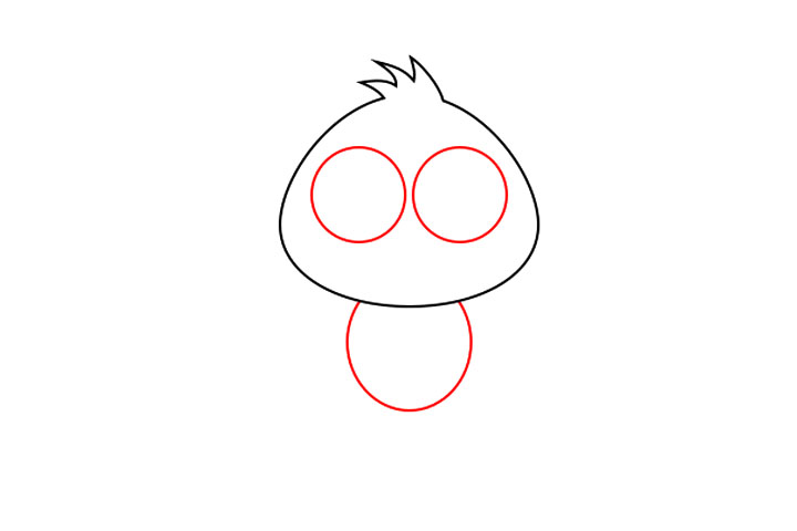 简单小鸟简笔画画法步骤-图2
