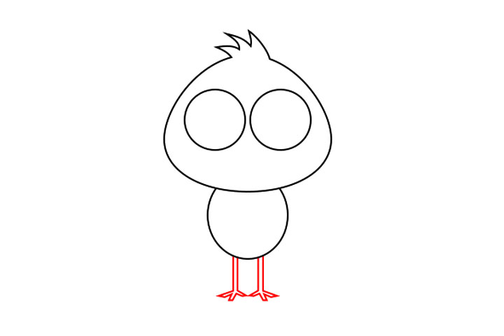 简单小鸟简笔画画法步骤-图3