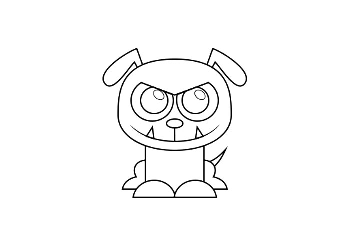 步骤6：线稿完成。