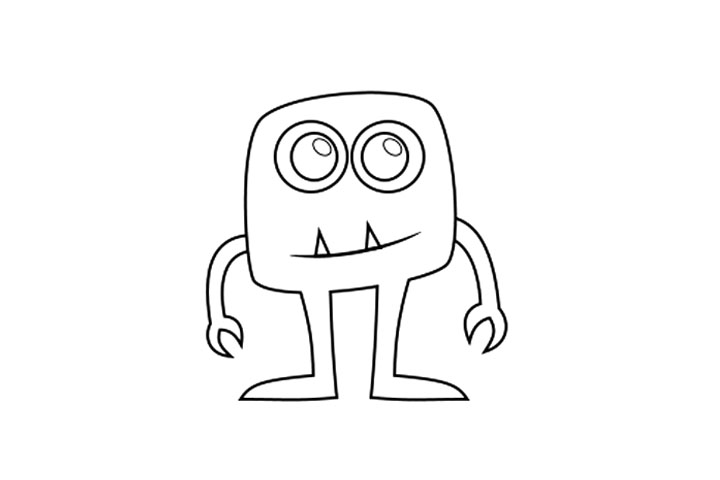 步骤6：线稿完成