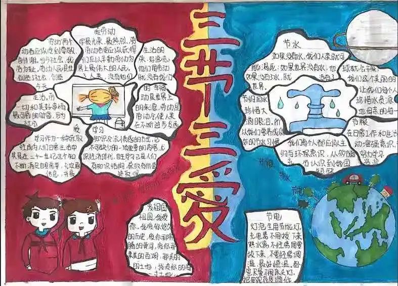 5张关于三爱三节的手抄报-图4