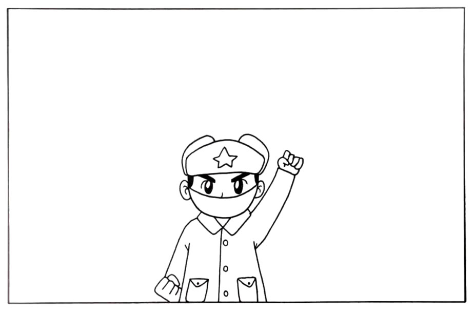 抗疫版雷锋日手抄报-图2