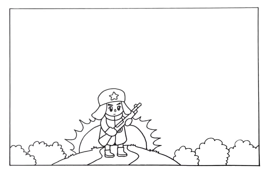 关于雷锋日的手抄报画法步骤-图3