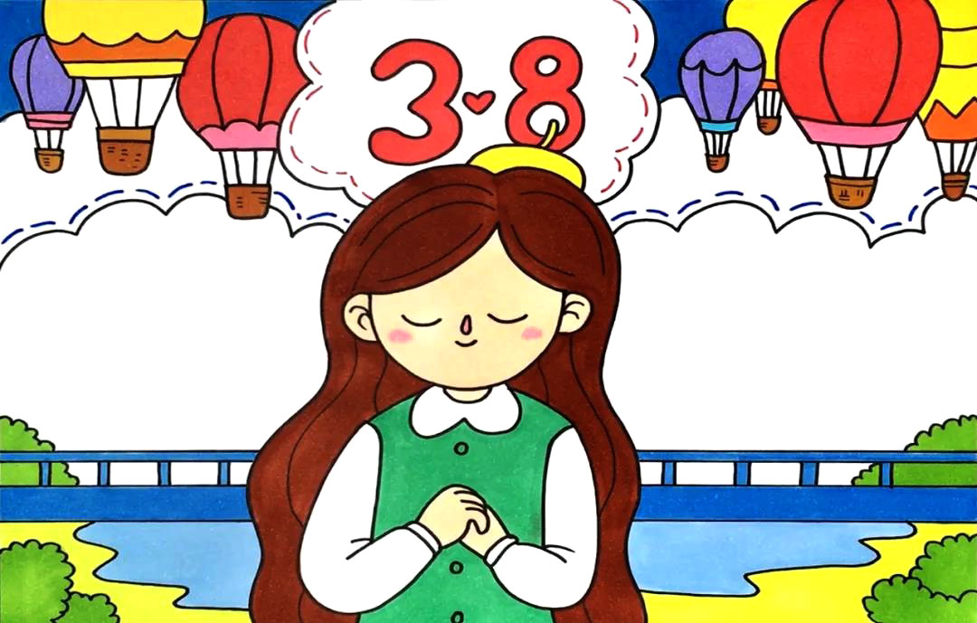 2021年妇女节手抄报-图6