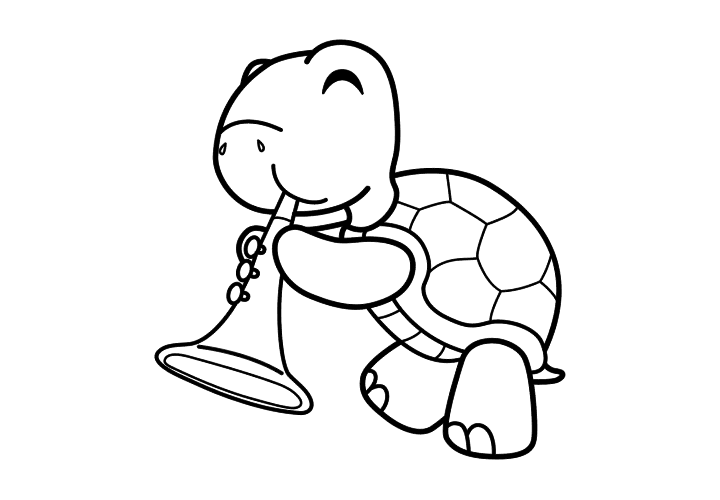 8张在弹奏乐器的小动物简笔画-图4