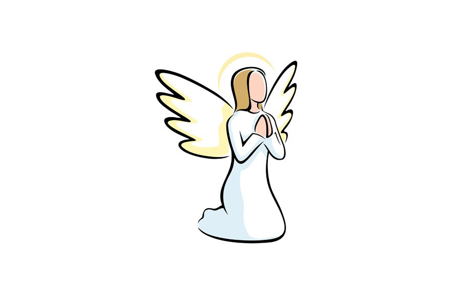 5张天使的简笔画图片-图2
