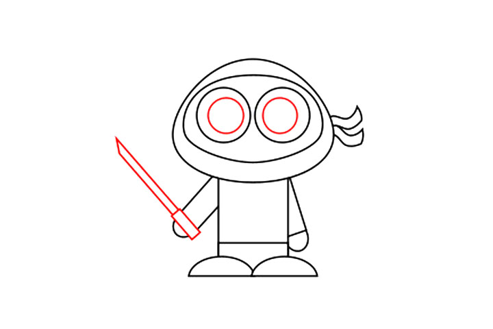 如何画卡通忍者-图4