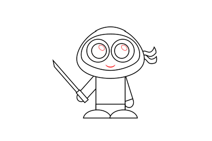 如何画卡通忍者-图5