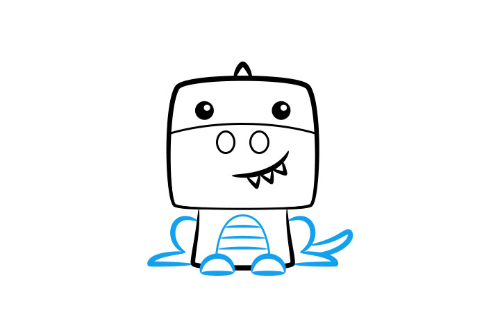 如何画卡通短吻鳄-图3