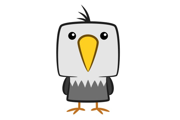 如何画可爱的小鹰