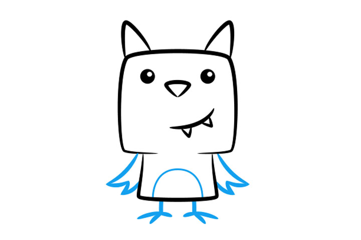 如何画可爱的卡通蝙蝠-图3